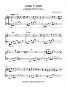 sheet music pdf distantmemory