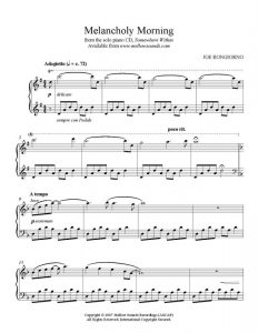 sheet music pdf melancholymorning