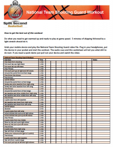 shooting schedule template basketball drills workout sheet printable