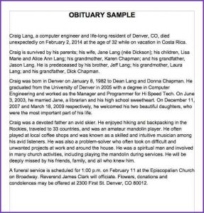 short eulogy examples sample obituary for mom obituary samples word