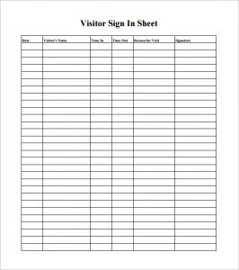 sign in sheet pdf sample visitors sign in sheet pdf format