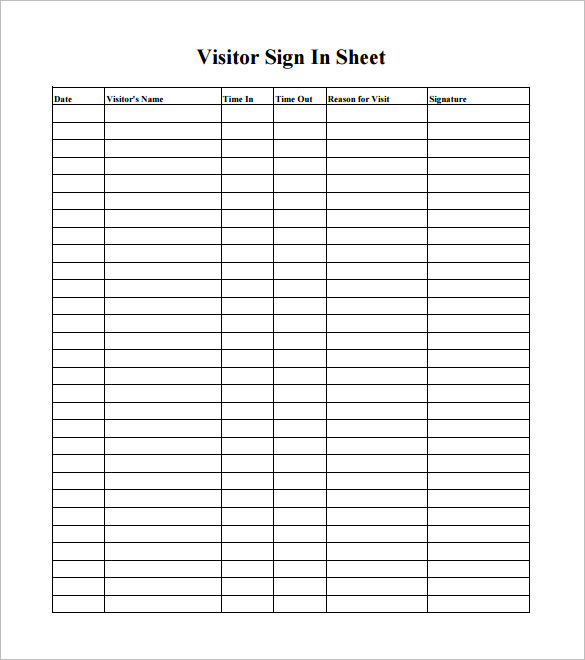 sign in sheet pdf