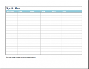 sign in sheet template excel editable sign up sheet template excel