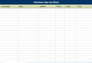 sign in sheet template excel sign up sheets templates