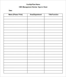 sign in sheet template trainning sign in sheet template
