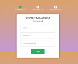 sign up form template multi step signup form with css and jquery