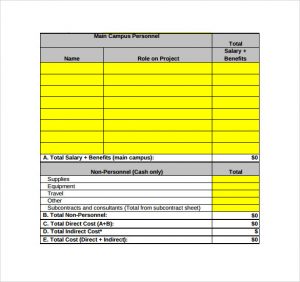 simple budget spreadsheet sample grant budget template