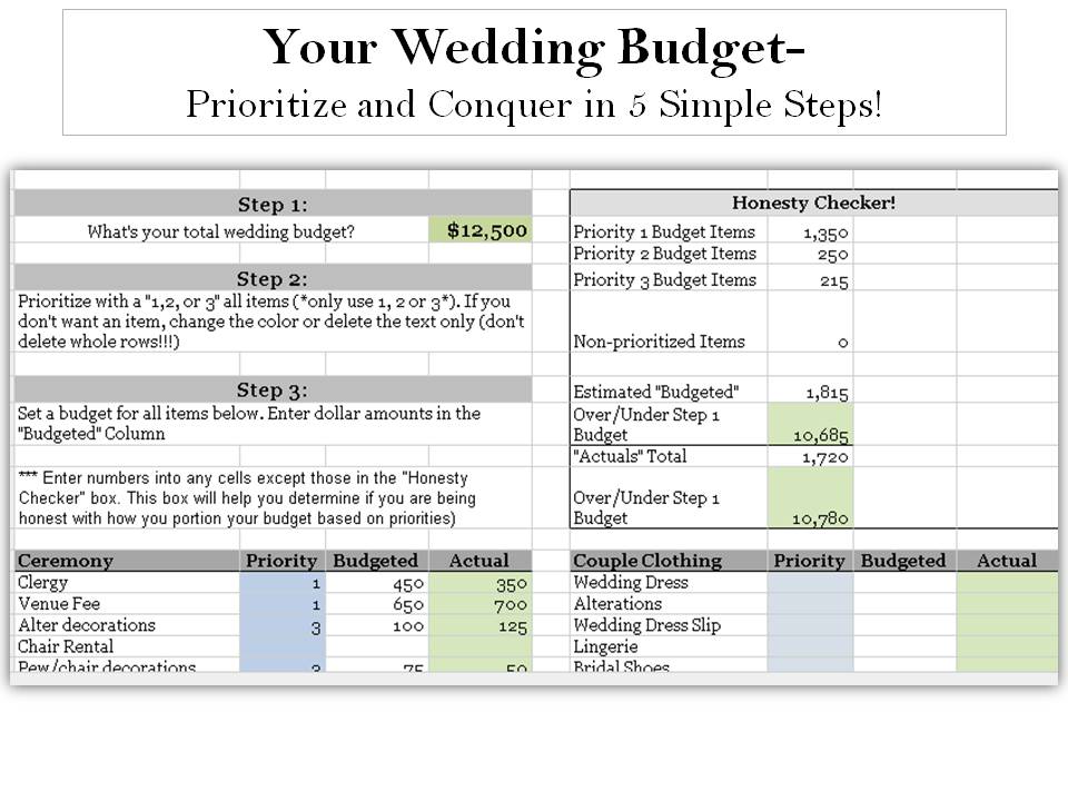 simple budget spreadsheets