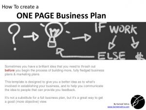 simple business case template a quick one page business plan template