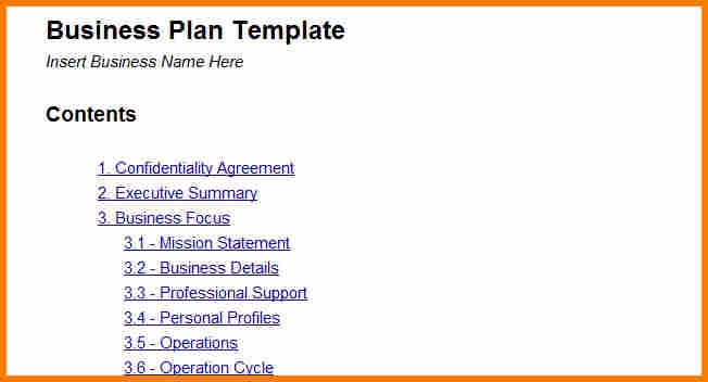 simple business plan example