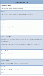 simple business plan example simple business plan template x