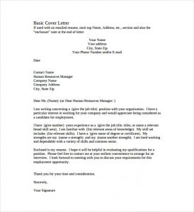 simple cover letter format simple basic cover letter pdf template free download