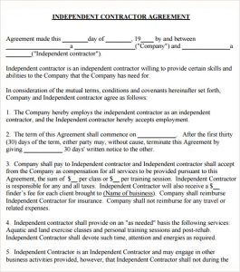 simple independent contractor agreement independent contractor agreement