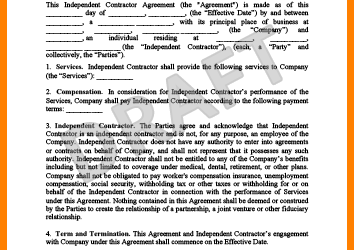 simple independent contractor agreement simple independent contractor agreement independent contractor agreement