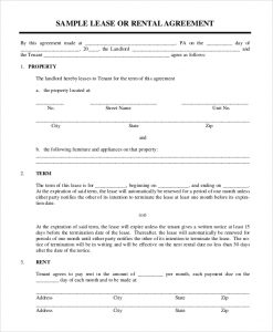 simple lease agreement simple rental lease agreement