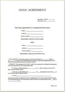 simple loan agreement personal loan agreement template for doc