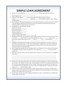 simple loan agreement download simple loan agreement template pdf rtf