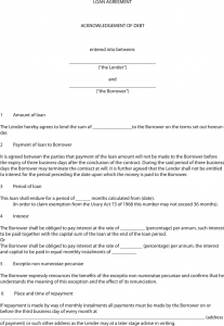 simple loan agreement simple loan agreement template