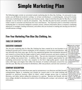 simple marketing plan marketing strategy planning template pdf word documents throughout simple marketing plan template