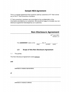 simple non disclosure agreement