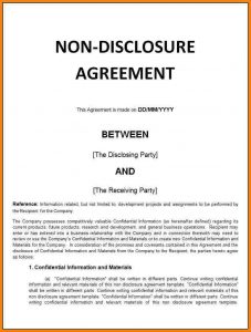simple non disclosure agreement basic non disclosure agreement non disclosure agreement template