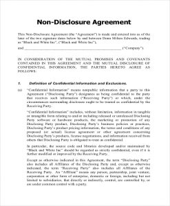simple non disclosure agreement pdf document for non disclosure agreement