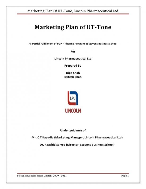 simple one page business plan template