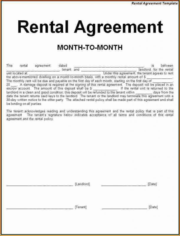simple one page lease agreement