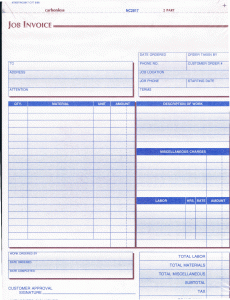 simple one page rental agreement job invoice template nc
