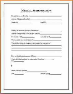 simple one page rental agreement medical consent form template medical authorization