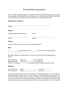 simple one page rental agreement room rental agreement