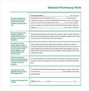 simple promissory note no interest simple demand promissory note free download