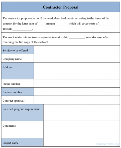 simple proposal template construction proposal template word contractor proposal form