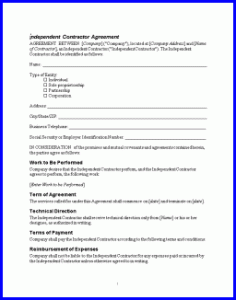 simple reimbursement form independent contractor agreement