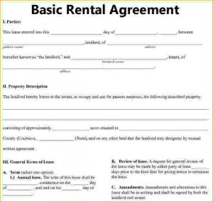 simple rental agreement basic residential lease agreement bais rental agreement 1