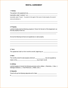 simple rental agreement form agreement templates very simple rental agreement template example in doc with points and blank fillable space for information