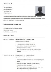simple resume format basic resume template for app developer