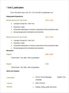 simple resume format free simpl basic resume template