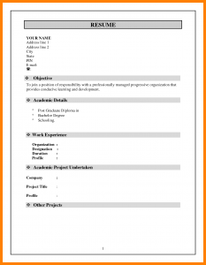 simple resume format in word simple resume format in word file