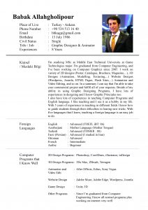 simple resume layout englishcv page