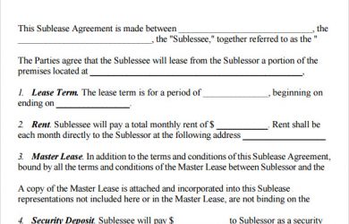 simple room rental agreement form free residential sublease agreement template
