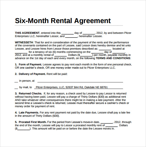 simple room rental agreement form free