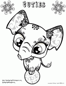 simple thank you note elephant coloring page fla