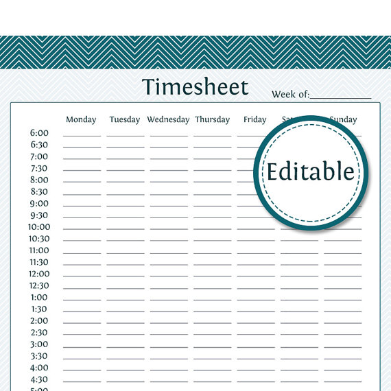 simple timesheet template
