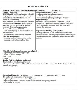 siop lesson plan sample siop lesson plan example pdf