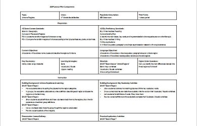 siop lesson plan siop lesson plan components word free download