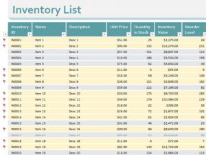 small business inventory spreadsheet template inventory list