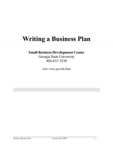 small business plan outline business plan outline