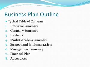 small business plan outline business plan writing power point