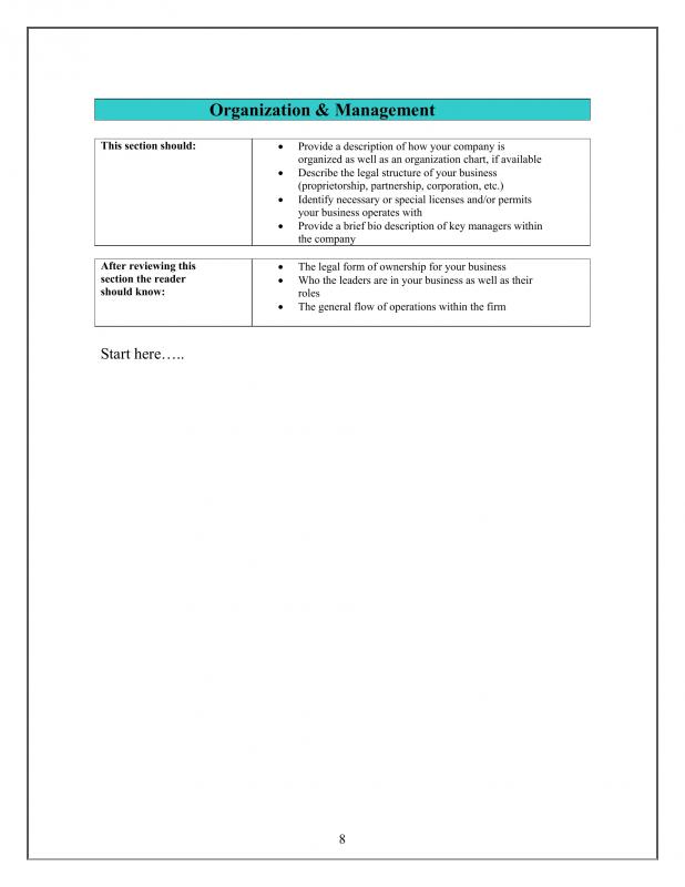 small business plan template